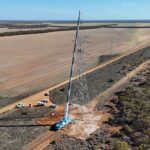 Australia, NSW, Murrumbidgee River, Elecnor, Final foundation